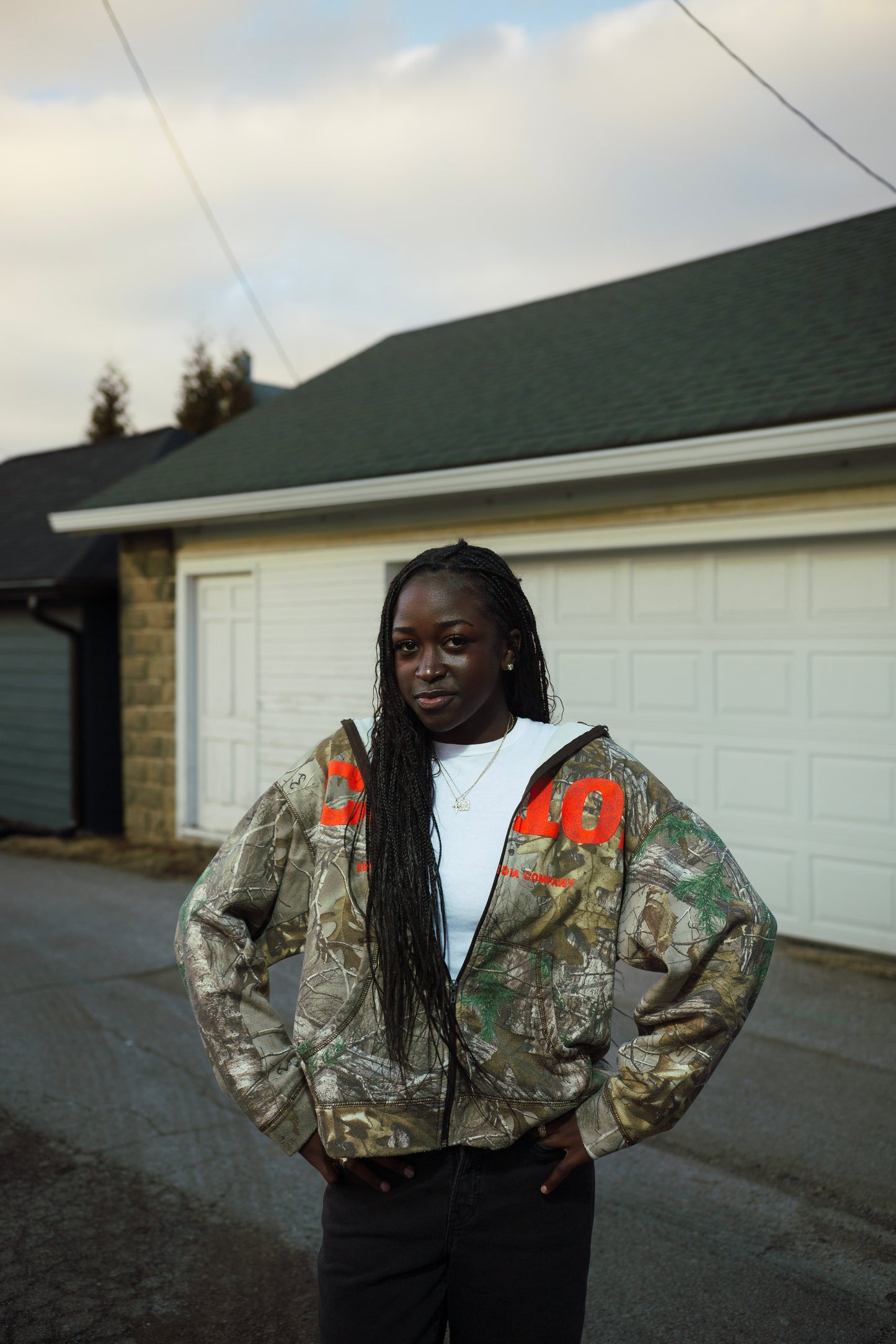 "CB10' Camo zip up