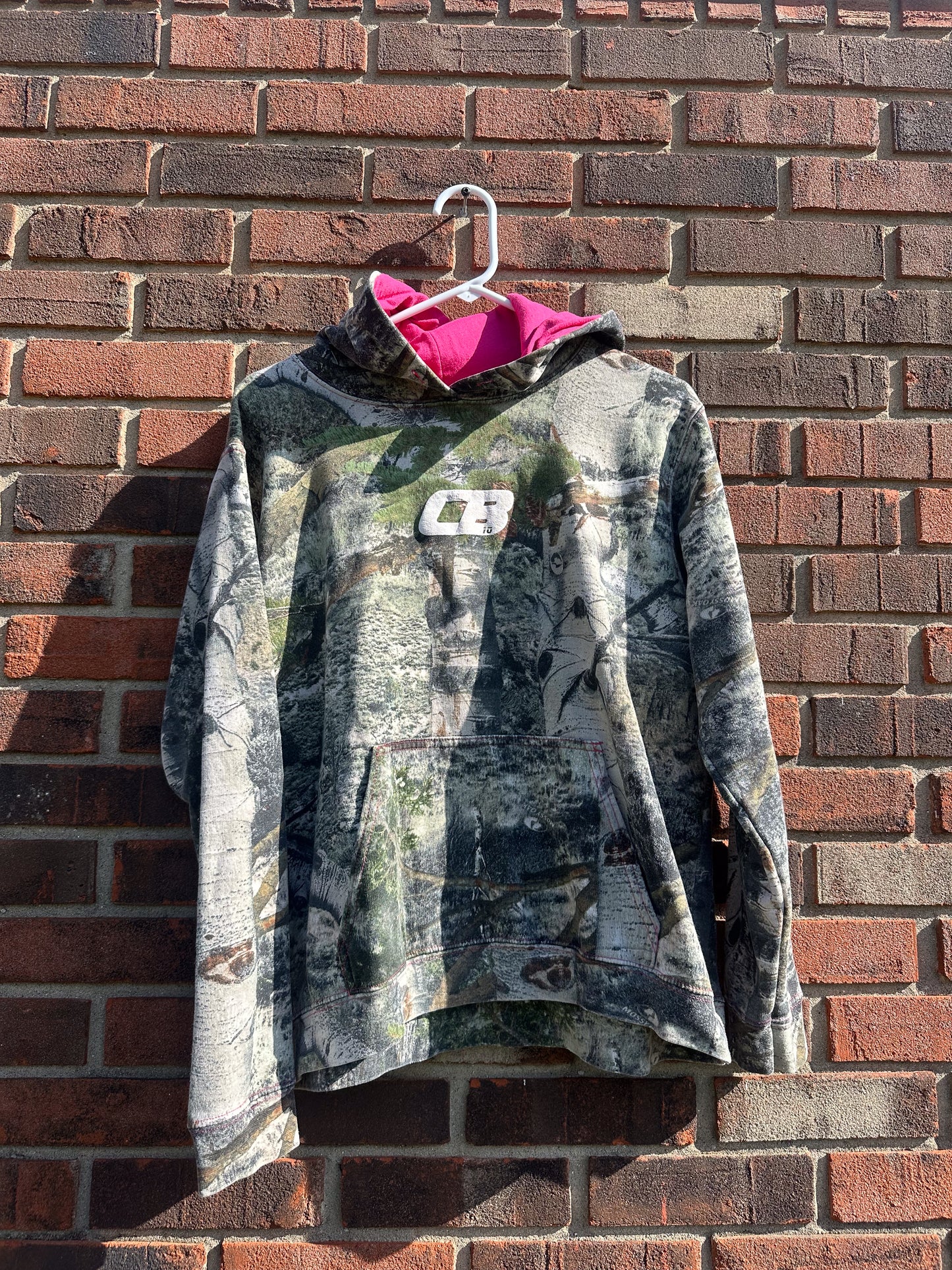 "CB10" Camo and pink hoodie