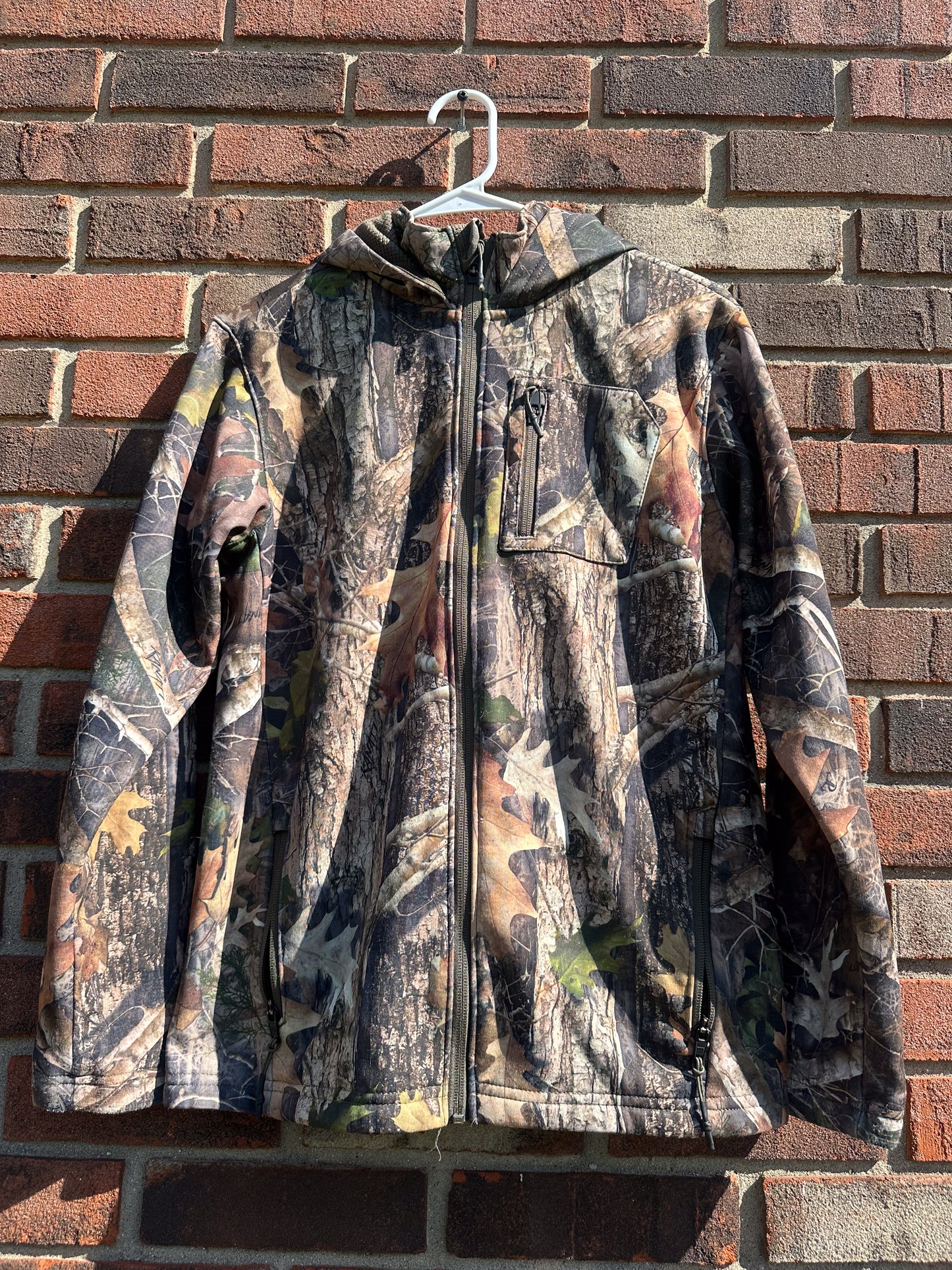 "CB10" Camo pocket zip up hoodie